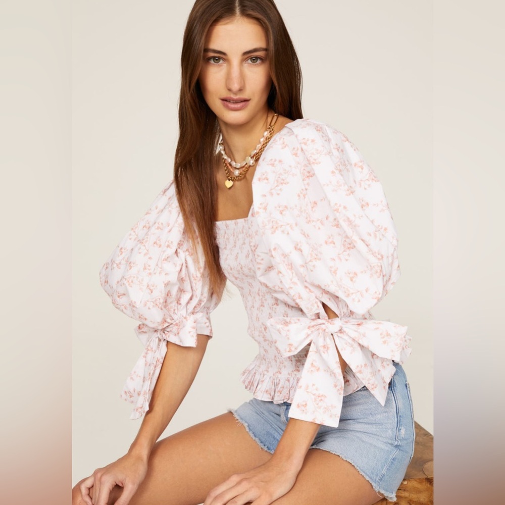 Caroline Constas Nora Peasant Top